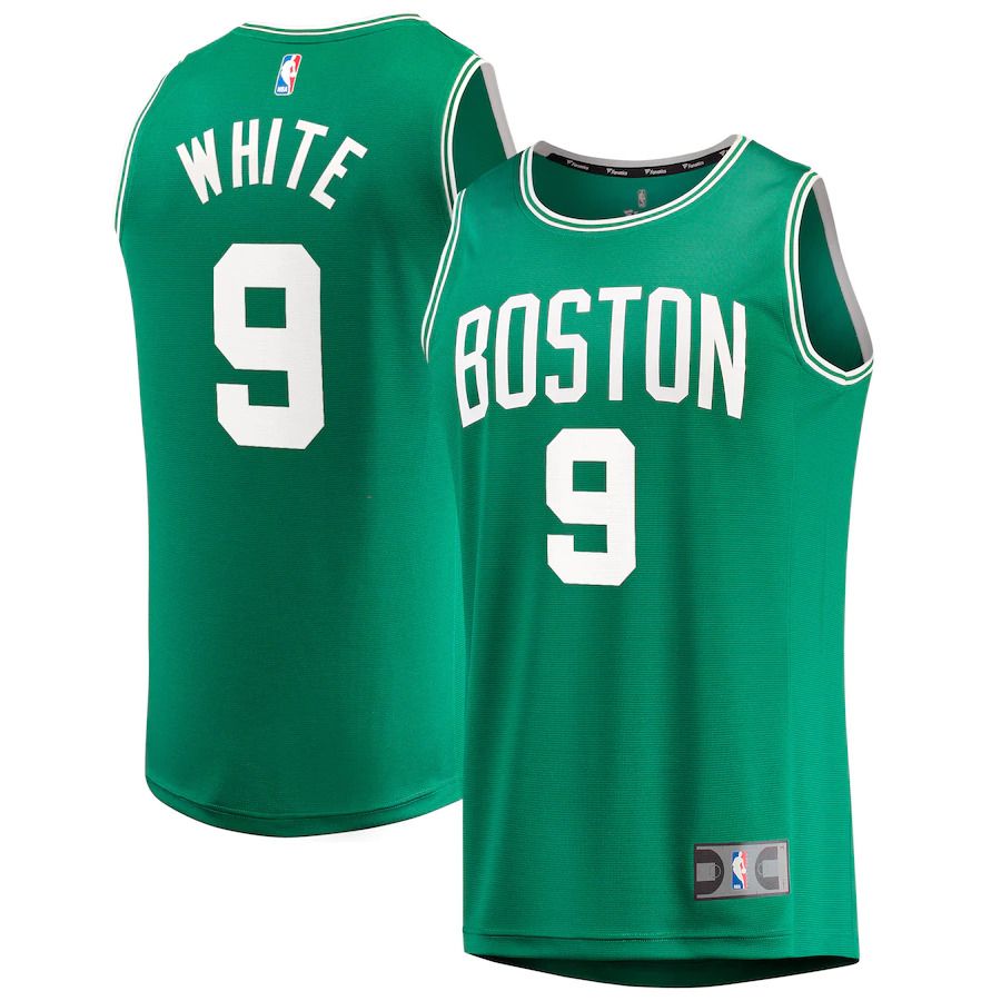 Men Boston Celtics #9 Derrick White Fanatics Branded Kelly Green Fast Break Replica NBA Jersey->->NBA Jersey